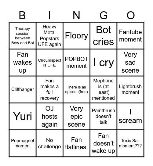 IIIV EPISODE 5 BINGO Card