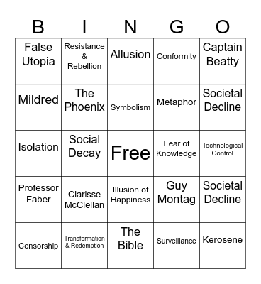 Name: Bingo Card
