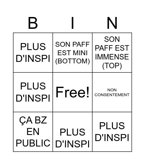 bingo Card
