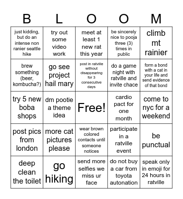 jake touch grass Bingo Card