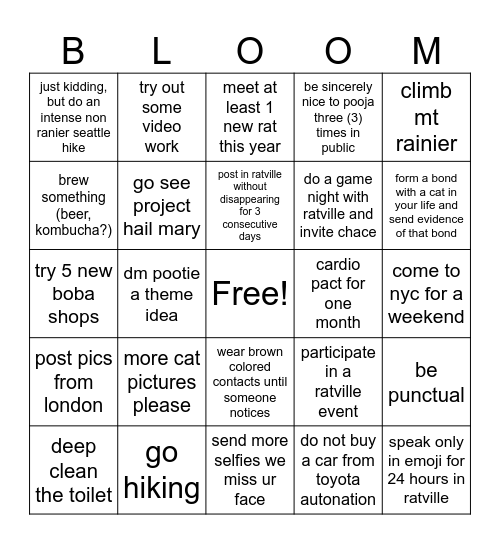 jake touch grass Bingo Card