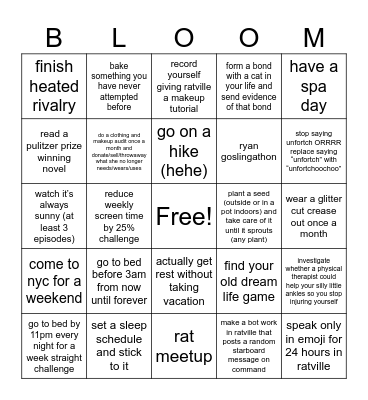 pooja touch grass Bingo Card