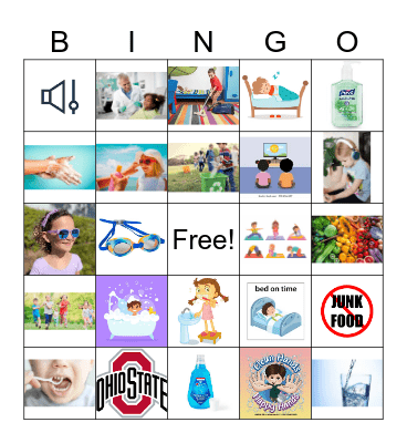 Healthy Habits Bingo Card