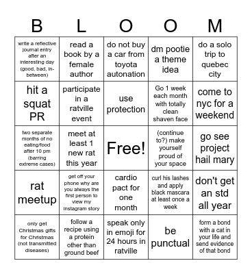 sam touch grass Bingo Card