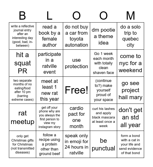 sam touch grass Bingo Card