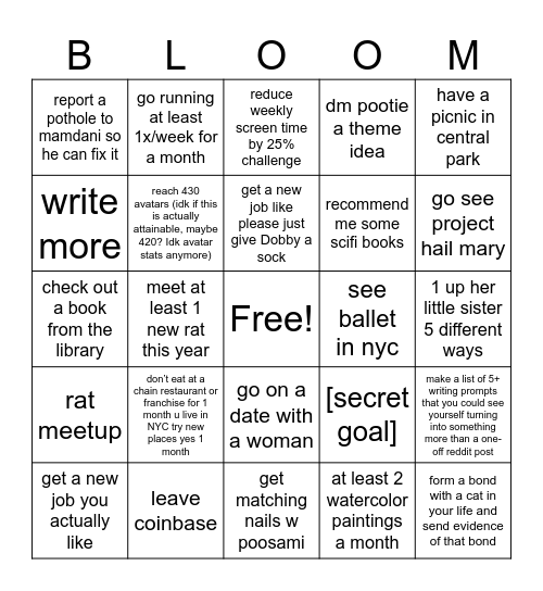 sri touch grass Bingo Card