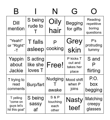 Dream Team Live Bingo Card