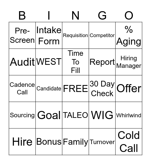 WEST TA is the BEST - Amedisys BINGO Card