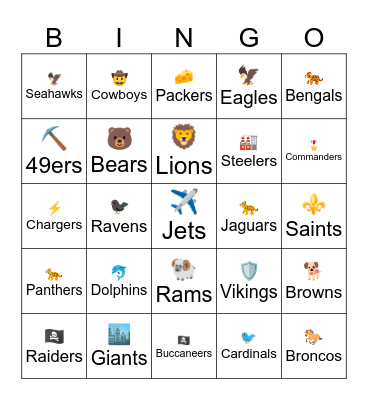 CINCO! Bingo Card
