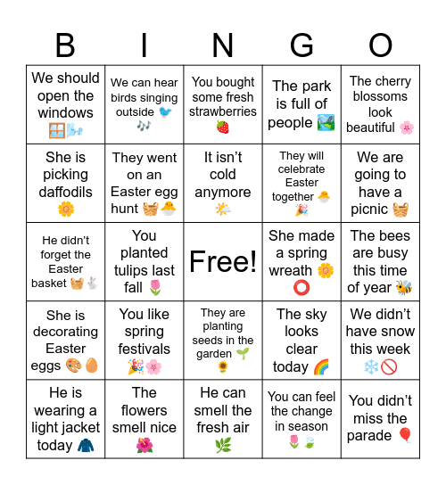 B20 L4 Tag question statements Bingo Card