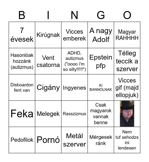 Discord bingo (isten ments) Bingo Card