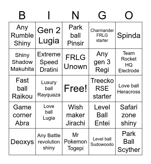 ShinyNuke 2026 Bingo Card