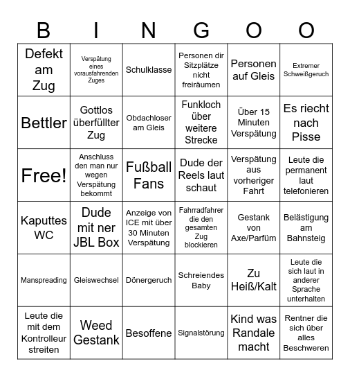 DB Bingo Card