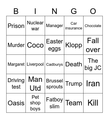 Easter 2026 Bingo Card