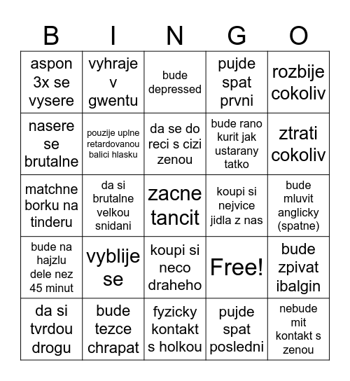 STANDA Bingo Card