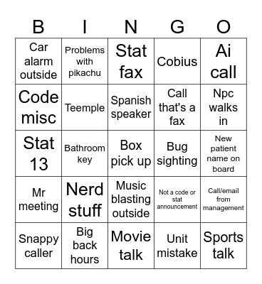 Office Bingo 6 Bingo Card