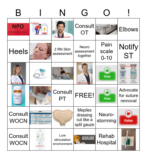 TBI Bingo Card