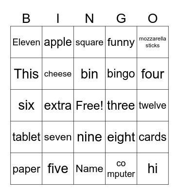 Bingo Card