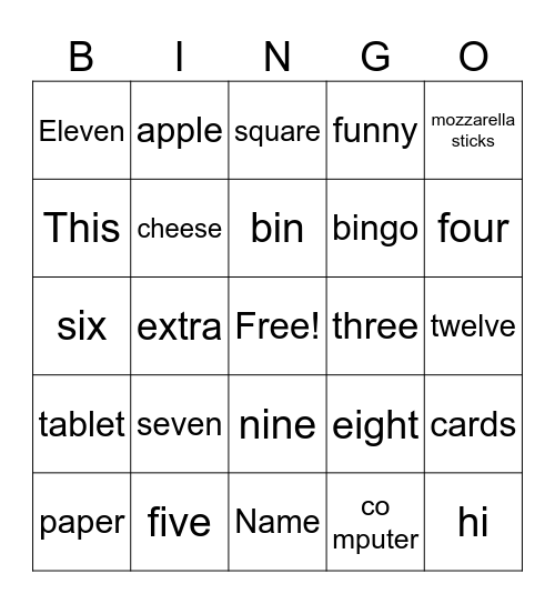 Bingo Card