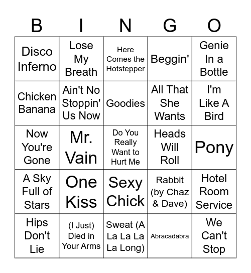 💖 DJ STURDY THIGHS 💖 Bingo Card