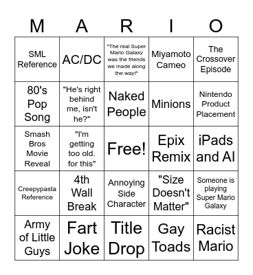 SUPER MARBLOB BINGOB Bingo Card