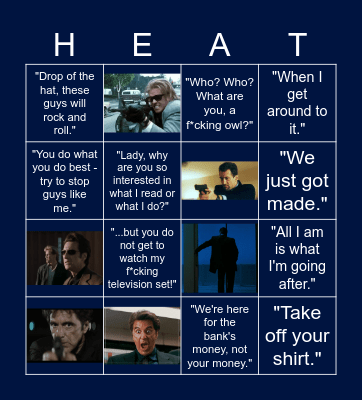 Heat (1995) Bingo Card
