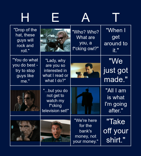 Heat (1995) Bingo Card