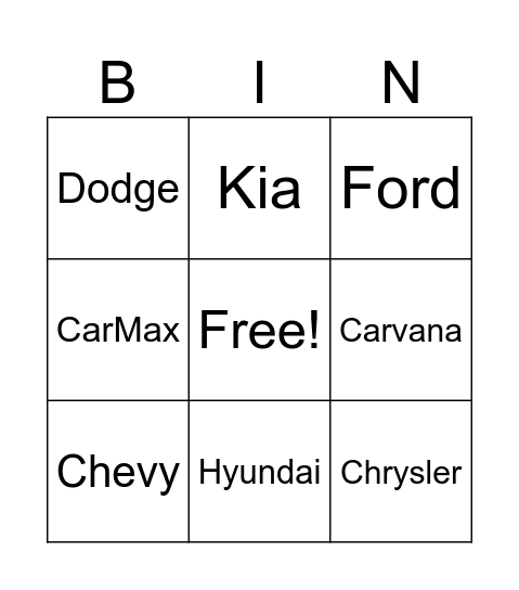Wrong Number Bingo Card
