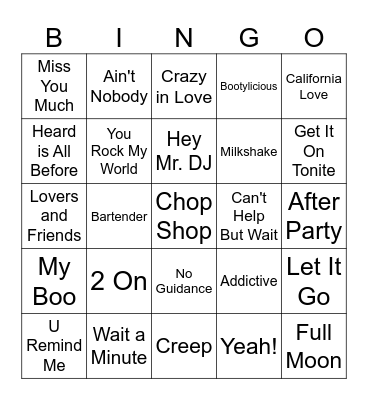 After Party R7 Bingo Card