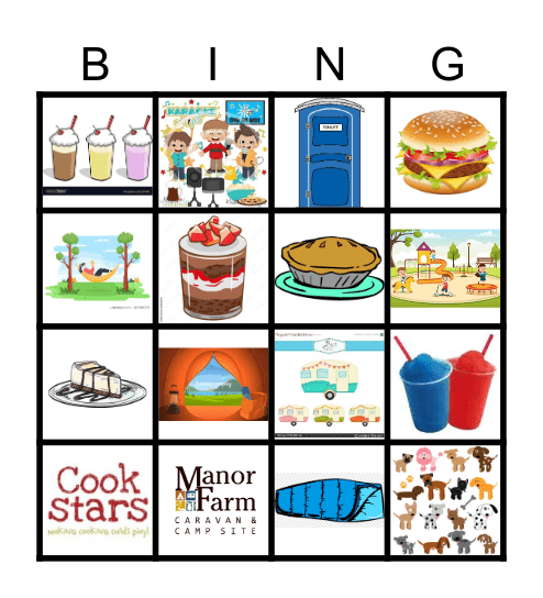 Camping Bingo Card