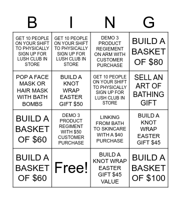 BUILD THE BASKET EGGSTAVAGANZA Bingo Card