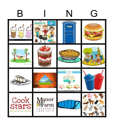 Camping Bingo Card