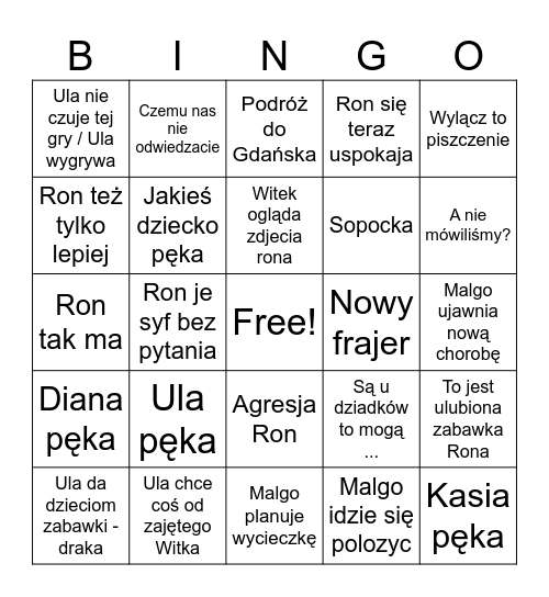 Wielkanoc u Olczaków Bingo Card