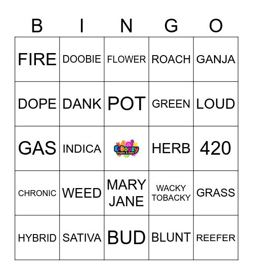 E-Boozy Style Bingo Card