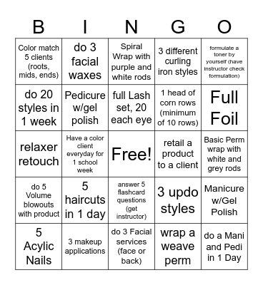 HBS Spring Bingo Card