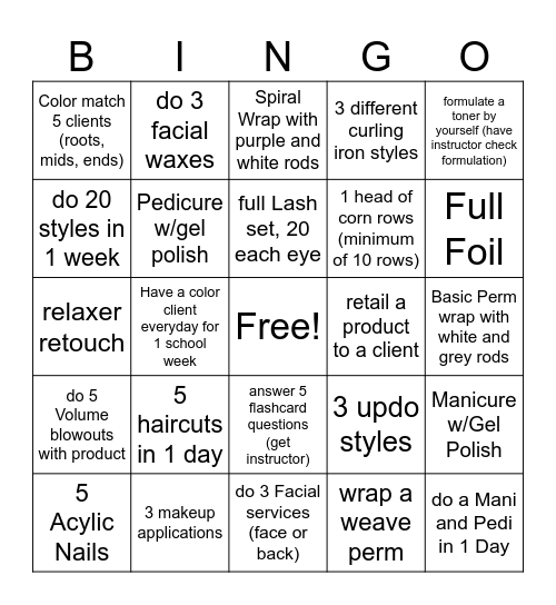 HBS Spring Bingo Card