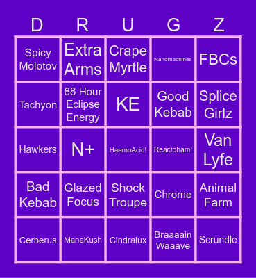 HVC Party Night Bingo Card
