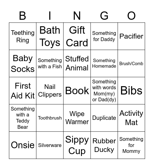 Silly Goose Bingo Card