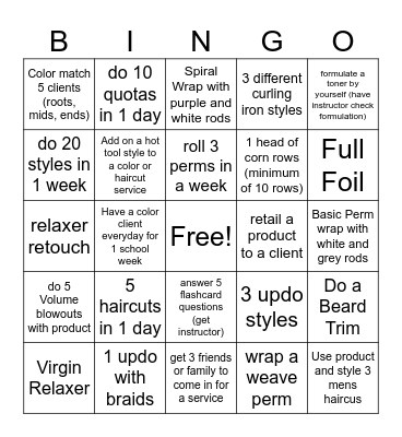 HBS Spring Bingo Card