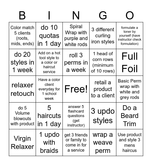 HBS Spring Bingo Card