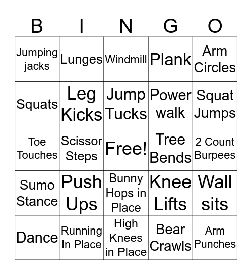 Clearwater Bingo Card