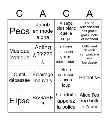 Twilight 3 Bingo Card