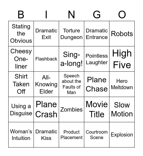 BINGOFLIX: Top Gun 40th Anniversary Bingo Card