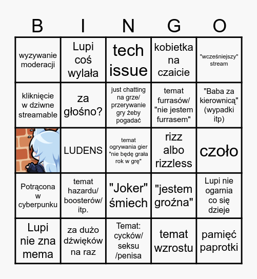 Lupi Sora Bingo Card