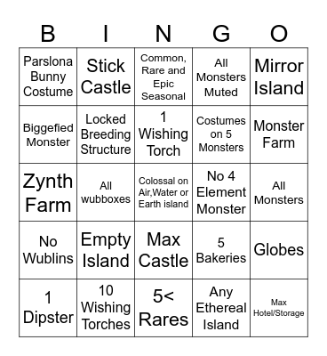 Msm Bingo Card