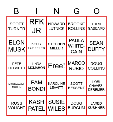 TRUMP SHITCAN BINGO VERSION 2 Bingo Card