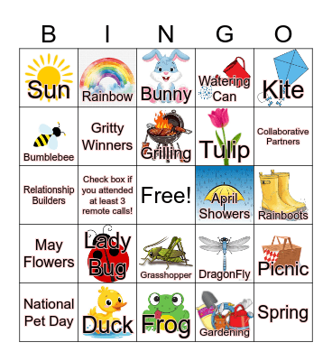 Spring Bingo Card
