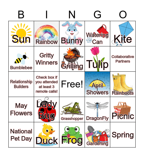 Spring Bingo Card