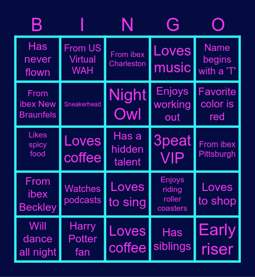 Get To Know You Bingo Card