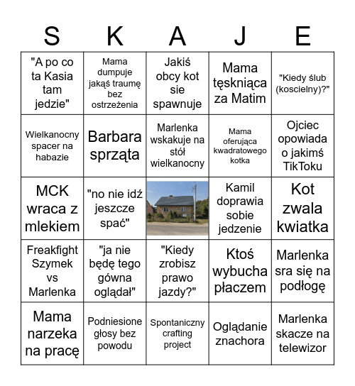 Wielkanocne bingo Card